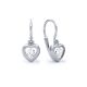 MOISS náušnice z bílého zlata SRDCE