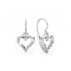 MOISS náušnice z bílého zlata SRDCE