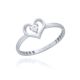 MOISS prsten z bílého zlata SRDCE