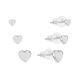 MOISS stříbrné náušnice SRDCE 3-6mm