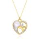 MOISS stříbrný náhrdelník SRDCE GOLD