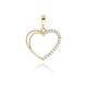 MOISS přivěsek ze žlutého zlata SRDCE