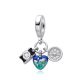MOISS stříbrný přívěsek SMALT SRDCE