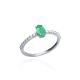 MOISS stříbrný prsten SMARAGD