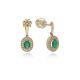 MOISS náušnice ze žlutého zlata SMARAGD, DIAMANT
