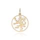 MOISS přívěsek ze žlutého zlata ČESKÝ LEV