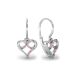MOISS dětské náušnice z bílého zlata SRDCE