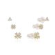 MOISS stříbrné náušnice ČTYŘLÍSTEK GOLD
