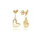 MOISS náušnice ze žlutého zlata SRDCE