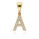 MOISS přívěsek ze žlutého zlata PÍSMENO A