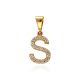 MOISS přívěsek ze žlutého zlata PÍSMENO S