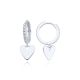 MOISS náušnice z bílého zlata SRDCE