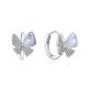MOISS stříbrné náušnice MOTÝL