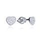 MOISS náušnice z bílého zlata SRDCE