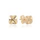 MOISS náušnice ze žlutého zlata ČTYŘLÍSTEK