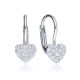 MOISS náušnice z bílého zlata SRDCE