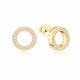 MOISS stříbrné náušnice KRUH GOLD