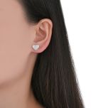 MOISS stříbrné náušnice SRDCE