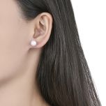 MOISS stříbrné náušnice OPÁL