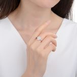 MOISS stříbrné náušnice SRDCE OPÁL