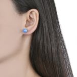 MOISS stříbrné náušnice OPÁL