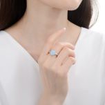 MOISS stříbrný prsten OPÁL