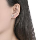 MOISS stříbrné náušnice OPÁL