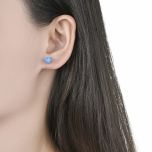 MOISS stříbrné náušnice OPÁL