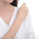 MOISS stříbrný náramek ROSE SRDCE