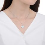 MOISS stříbrný přívěsek SRDCE OPÁL