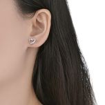 MOISS stříbrné náušnice SRDCE