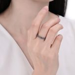 MOISS stříbrný prsten BICOLOR