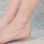 MOISS stříbrný náramek na nohu KRUHY