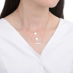 MOISS stříbrný náhrdelník ROSE GOLD