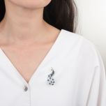 MOISS stříbrná brož PÁV