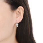 MOISS stříbrné náušnice KŘÍŽEK