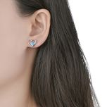 MOISS stříbrné náušnice OPÁL