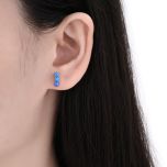 MOISS stříbrné náušnice OPÁL