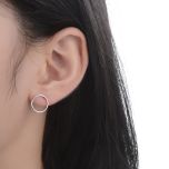 MOISS stříbrné náušnice KRUH