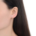 MOISS stříbrné náušnice KŘÍŽEK