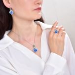 MOISS stříbrný prsten SMALT KVĚTINA