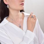 MOISS stříbrný prsten SMALT MOTÝL