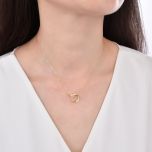 MOISS stříbrný náhrdelník SRDCE GOLD