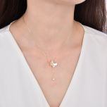 MOISS stříbrný náhrdelník MOTÝL GOLD