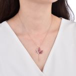 MOISS stříbrný náhrdelník MOTÝL