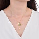 MOISS stříbrný náhrdelník MOTÝL