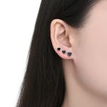 MOISS stříbrné náušnice SRDCE 4-6mm