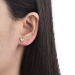 MOISS stříbrné náušnice MOTÝL 2-7,5mm