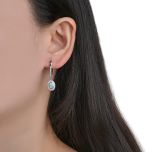 MOISS stříbrné náušnice OPÁL