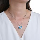 MOISS stříbrný přívěsek OPÁL MOTÝL